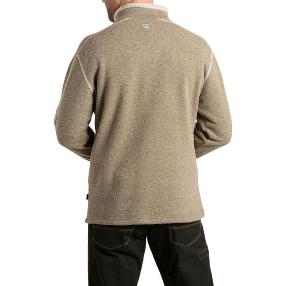 Kuhl Men's EUROPA Quarter Zip Alfpaca Fleece Oatmeal Medium - Picture 2 of 14